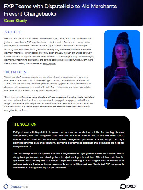 PXP Dispute Help Case Study Page